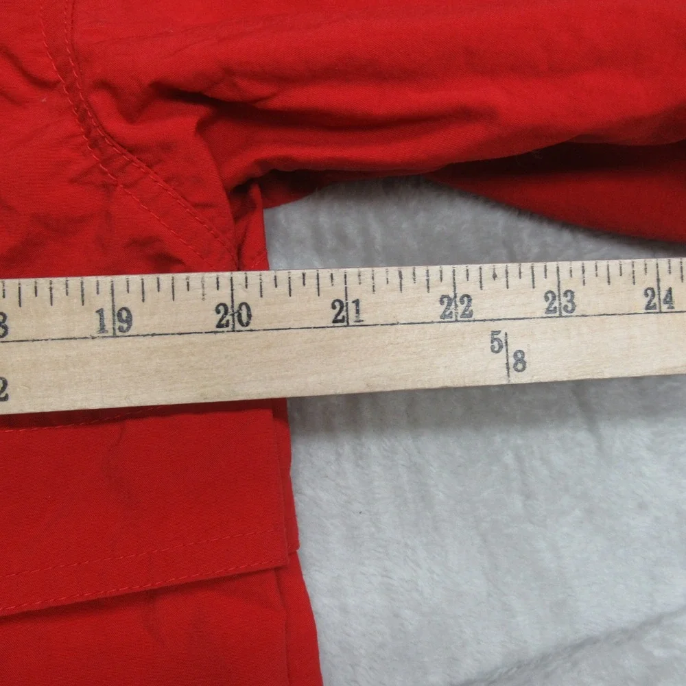 Nike Pullover Jacket Womens Small Red 1/4‎ Zip Hooded Windbreaker Rain Light VTG